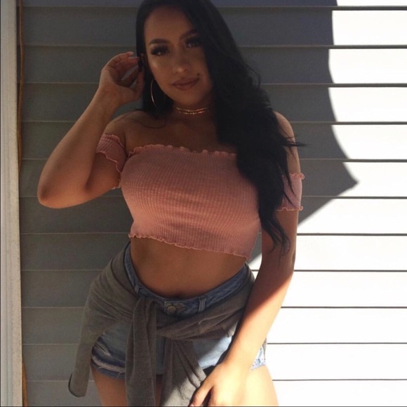 Wavy Crop Top - Baby Blue - Picture 4 of 8